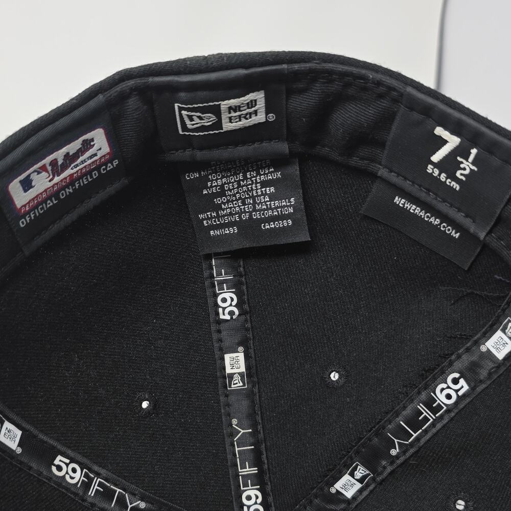 New Era 59FIFTY Colorado Rockies MLB Black Baseball Cap Size 7 1/2 - Picture 5 of 8